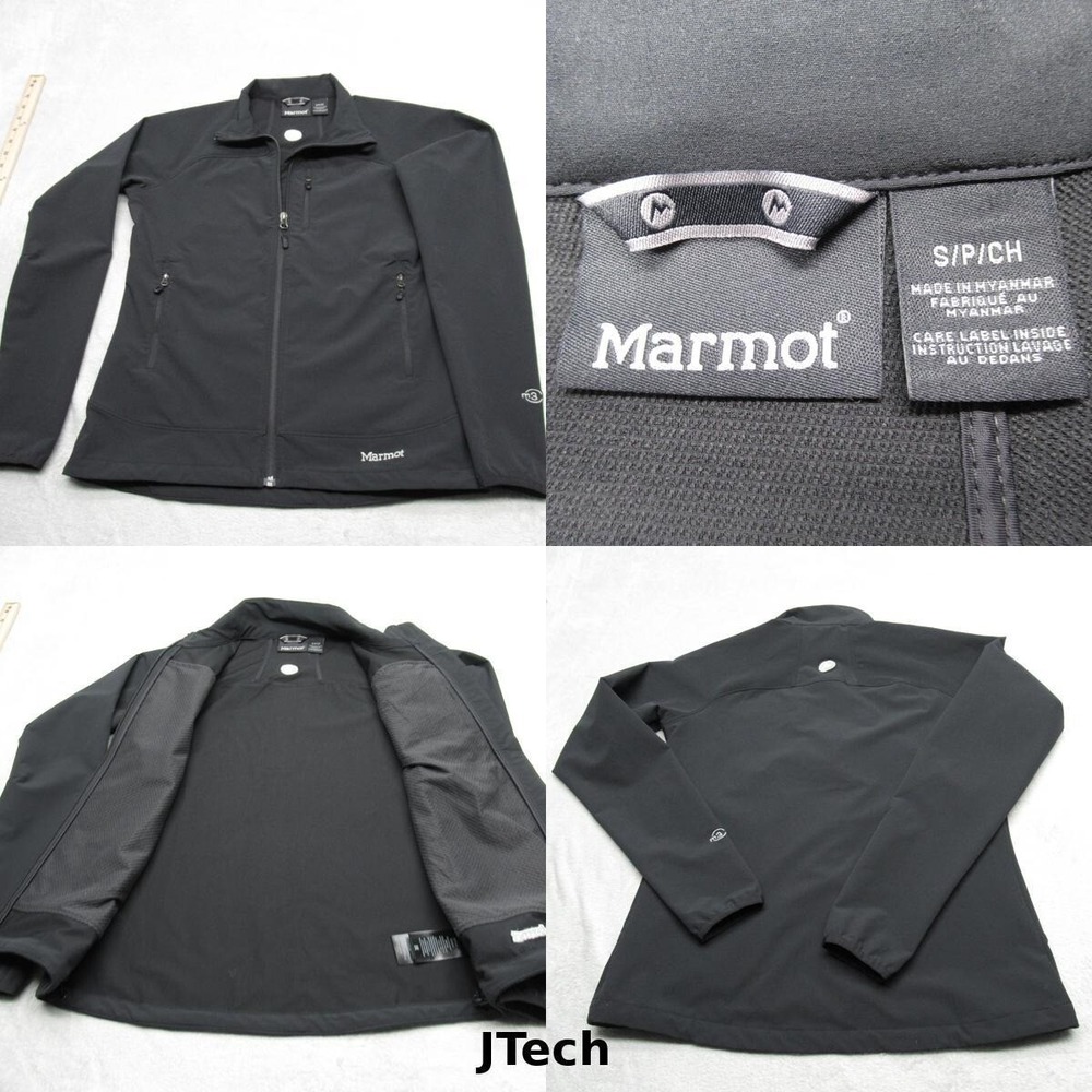 Marmot Tempo Tech Jacket Women Small Black FullZip Performance Breathable Hiking